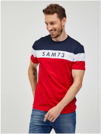 sam73 blue-red men`s t-shirt sam 73 kavix - men σε προσφορά
