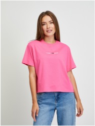 pink women`s t-shirt tommy jeans - women