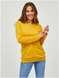 sam73 yellow women`s basic long sleeve t-shirt sam 73 azuka - women