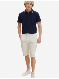 cream men`s tracksuit shorts with tom tailor pockets - men`s