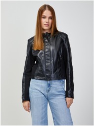 black women`s leatherette jacket guess new fiammetta - women