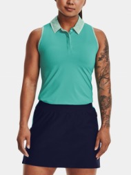 under armour tank top ua iso-chill sleeveless polo-grn - women