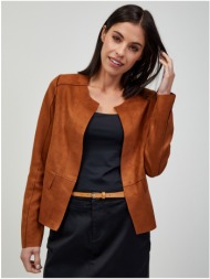 brown jacket in suede finish orsay - women