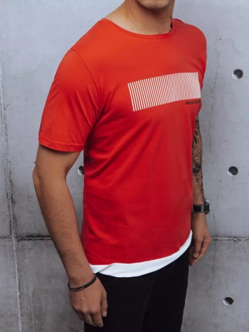 red men`s t-shirt dstreet z with print σε προσφορά