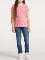 pink girls basic t-shirt ragwear violka - girls