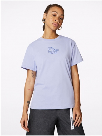 light purple women`s t-shirt converse - women σε προσφορά
