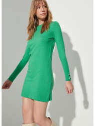 trendyol green skirt detailed knitwear dress