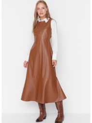 γυναικείο φόρεμα trendyol faux leather