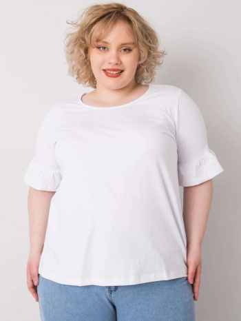 white blouse size plus with decorative sleeves σε προσφορά