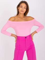 light pink women`s cotton blouse basic blink
