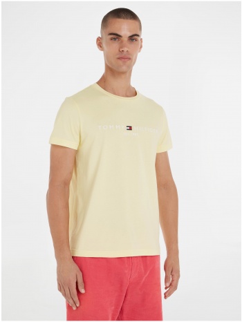 light yellow men`s t-shirt tommy hilfiger - men σε προσφορά