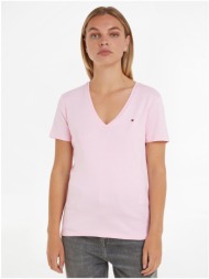 light pink women`s t-shirt tommy hilfiger - women