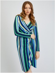 orsay green-blue ladies striped dress - women