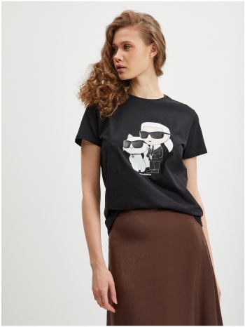 black women`s t-shirt karl lagerfeld ikonik - women σε προσφορά