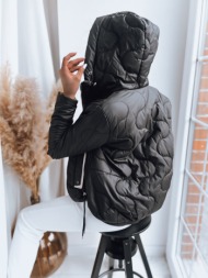 women`s jacket fluffy black dstreet