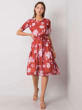 brick dress with floral patterns σε προσφορά