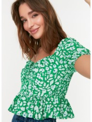 trendyol blouse - green - slim fit