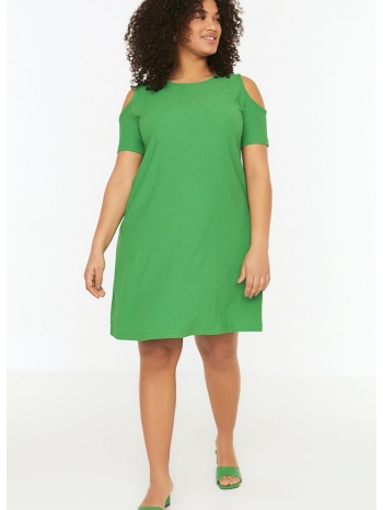 trendyol curve plus size dress - green - a-line σε προσφορά