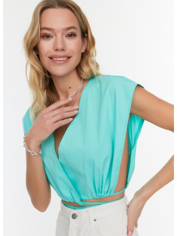 trendyol blouse - green - regular fit σε προσφορά