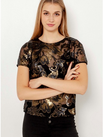 black flored transparent blouse camaieu - ladies σε προσφορά