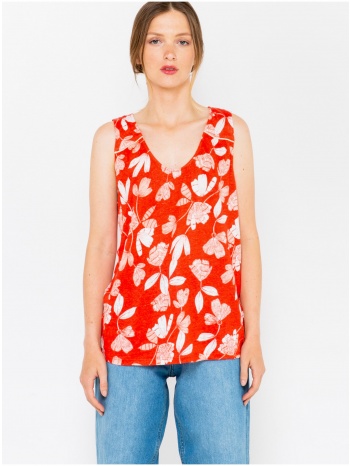 orange floral linen blouse camaieu - women σε προσφορά