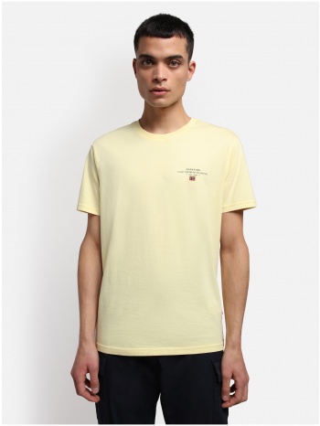 light yellow men`s t-shirt napapijri selbas - men
