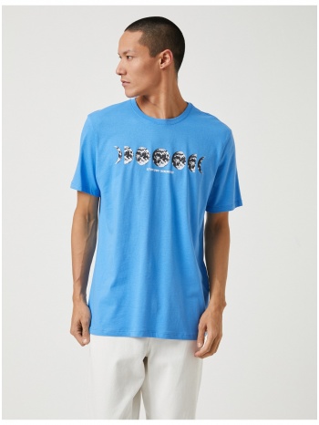 koton t-shirt - blue - regular fit σε προσφορά