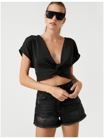 koton blouse - black - regular fit σε προσφορά