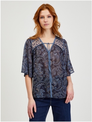 dark blue women`s patterned blouse orsay - women σε προσφορά