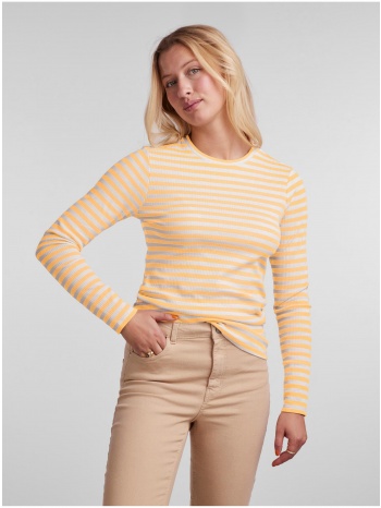 yellow women`s striped basic long sleeve t-shirt pieces σε προσφορά