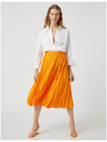 koton skirt - orange - midi σε προσφορά