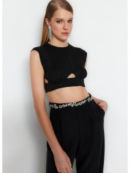 trendyol blouse - black - fitted