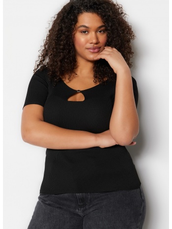 trendyol curve plus size blouse - black - fitted σε προσφορά