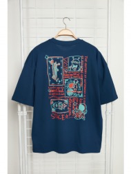 trendyol t-shirt - navy blue - oversize