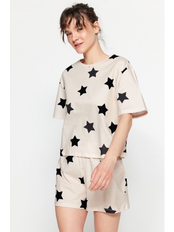 trendyol pajama set - pink - geometric pattern σε προσφορά