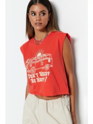 trendyol t-shirt - red - regular fit