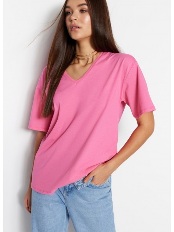 trendyol t-shirt - pink - boyfriend σε προσφορά