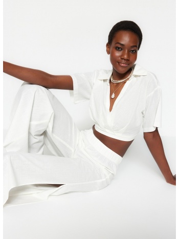 trendyol blouse - white - relaxed fit σε προσφορά