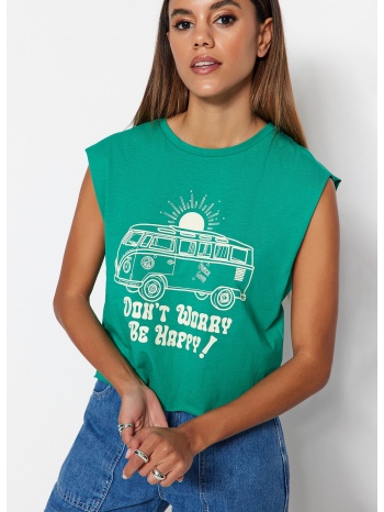 trendyol t-shirt - green - regular fit σε προσφορά