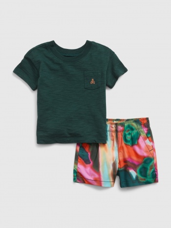 gap baby set t-shirt and shorts brannan - boys σε προσφορά