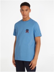blue men`s t-shirt tommy hilfiger - men