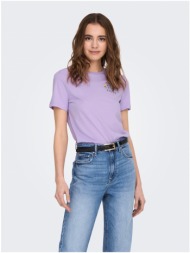 light purple women`s t-shirt only emma - women