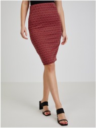 red women`s patterned pencil skirt orsay - ladies