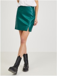 green women`s leatherette skirt orsay - ladies