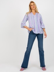 women`s boho blouse with 3/4 sleeves sublevel - multicolor