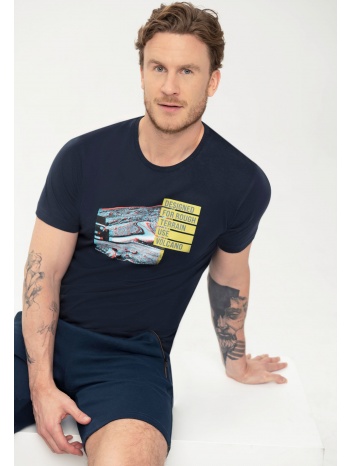 volcano man`s t-shirt t-offroad m02008-s23 navy blue σε προσφορά