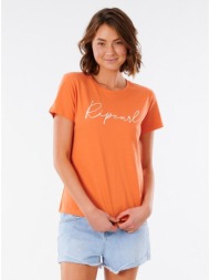 t-shirt rip curl classic shore tee bright orange