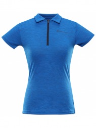 women`s quick-drying polo shirt alpine pro donna electric blue lemonade