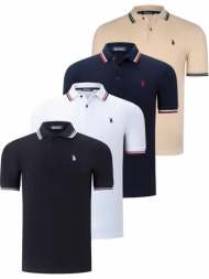 quad set t8594 dewberry mens t-shirt-black-white-navy-blue-beige