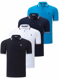 quad set t8594 dewberry mens t-shirt-black-white-navy-dark blue